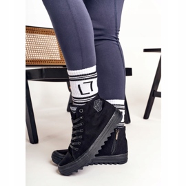 Sneakers Alte da Donna Big Star FF274244 Nere nero 3