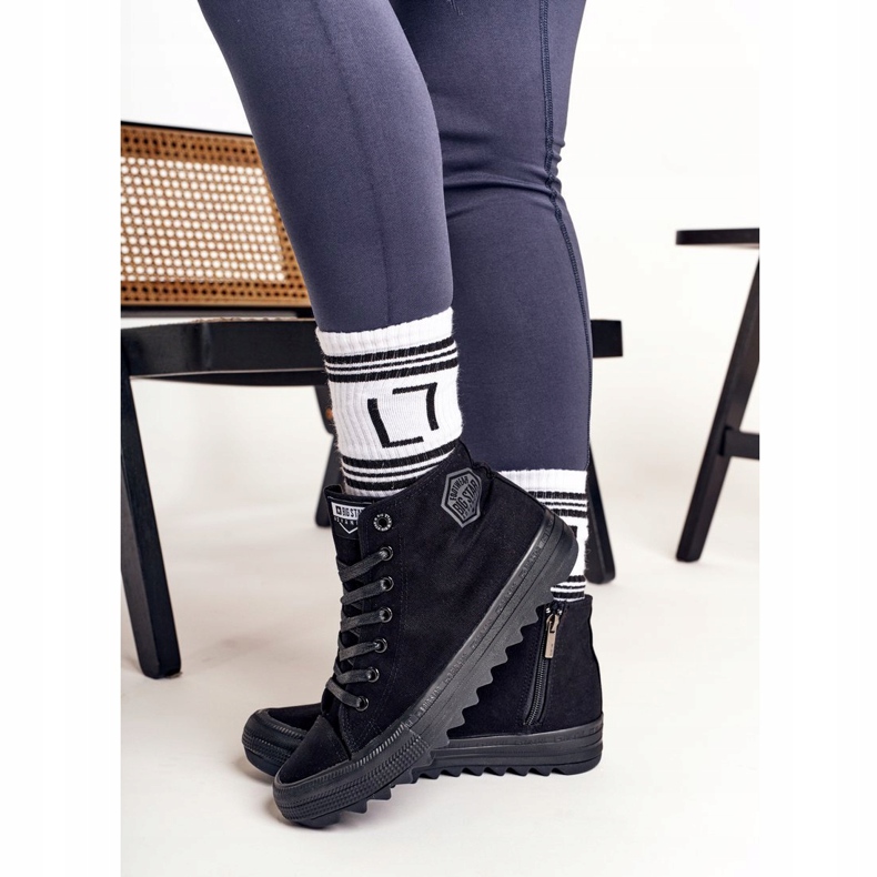 Sneakers Alte da Donna Big Star FF274244 Nere nero 3