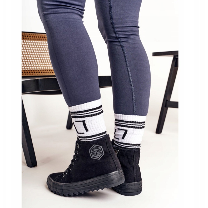 Sneakers Alte da Donna Big Star FF274244 Nere nero 4