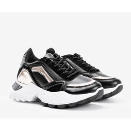 Sneakers nere con inserti metallici di Gordani nero 1