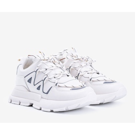 Sneakers beige con inserti Filua catarifrangenti 1