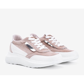 Sneakers beige con suola spessa Hella bianca cachi 1