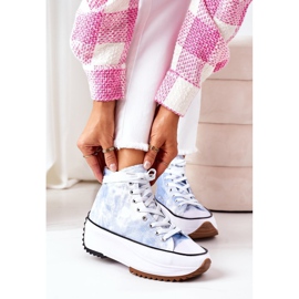 FJ1 Sneakers Blu Sulla Piattaforma Con Effetto Tie-Dye Electric Love bianco 1