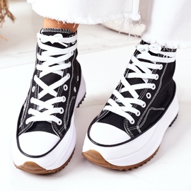 FJ1 Sneakers Alte Sulla Piattaforma Electric Love Black bianca nero 1