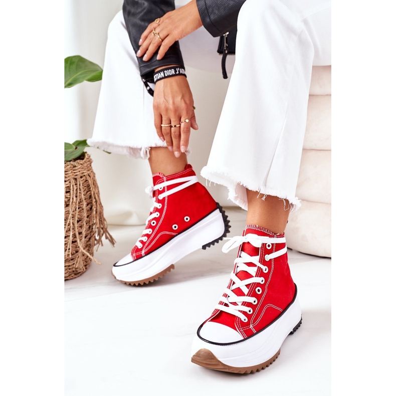 Sneakers Alte Sulla Piattaforma Electric Love Red rosso 2
