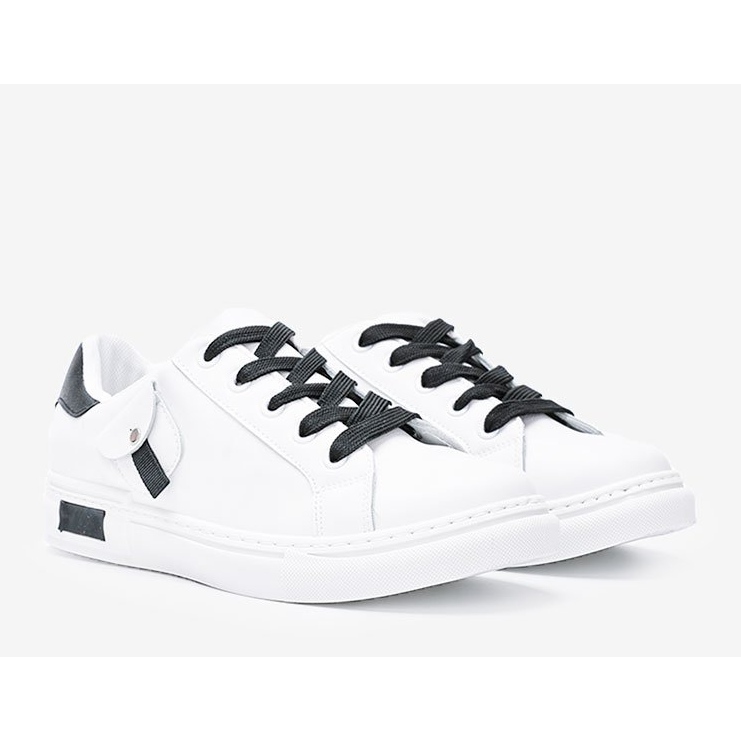 Sneakers bianche con tasca decorativa di Nandina bianco 1