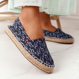 Espadrillas su piattaforma intrecciata Big Star AA274628 Navy Blue blu navy 1