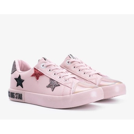 Sneakers basse da bambino Big Star Light rosa 1