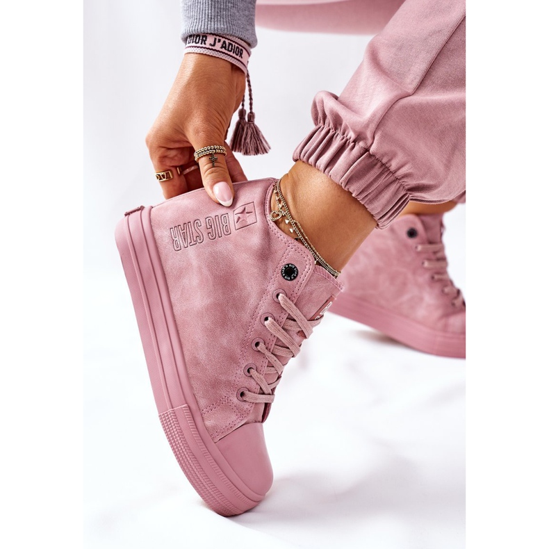 Sneakers in pelle Big Star II274092 Rosa 1