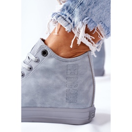 Sneakers in pelle con zeppa Big Star II274094 Blu 1