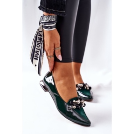 Ballerine da donna Laura Messi Pelle Verde 2157 2