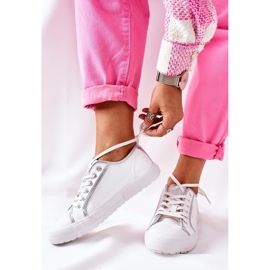 Sneakers da donna in pelle Big Star II274055 Bianco bianca 2