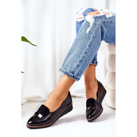 Scarpe con zeppa laccate POTOCKI 12032 Nero 2