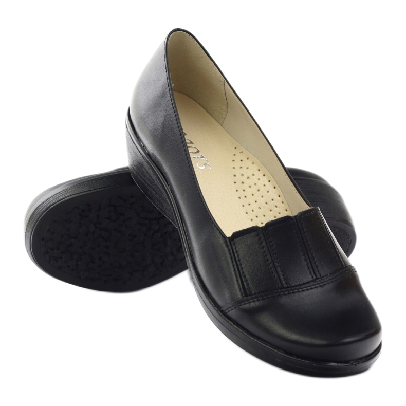 Décolleté da donna con zeppa Gregors 255 nero 3