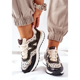 Scarpe Sportive Logowane Sneakers Beige e Nere Always nero 2