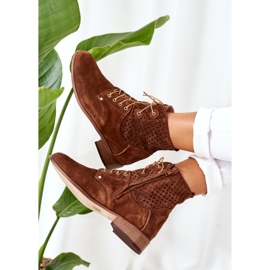 Alberto Violli Stivali Scamosciati Con Motivo Traforato Brown Josie marrone 1