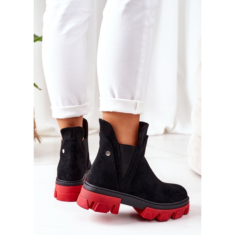 PS1 Stivaletti caldi neri e rossi Fearless neri e rossi nero rosso 1