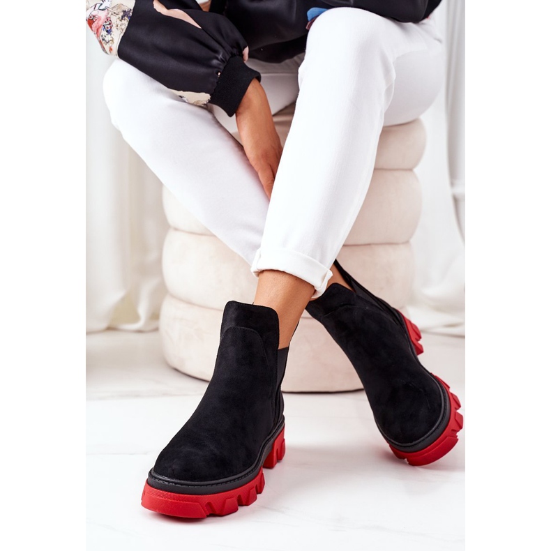 PS1 Stivaletti caldi neri e rossi Fearless neri e rossi nero rosso 2
