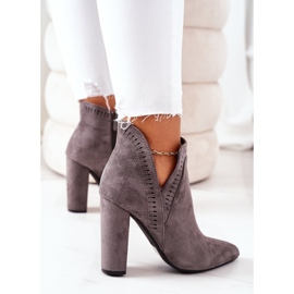 Stivali caldi su un post Grey Sally grigio 1