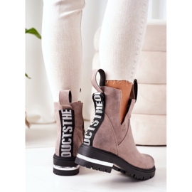 PS1 Stivaletti caldi Stivali Jodhpur Con cerniera Grigio My Way 2