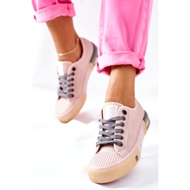 Sneakers da donna in pelle Big Star II274133 Rosa 2