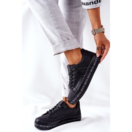 Sneakers in pelle sulla piattaforma Big Star II274070 nera nero 1