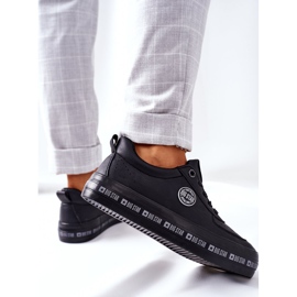 Sneakers in pelle sulla piattaforma Big Star II274074 nera nero 1
