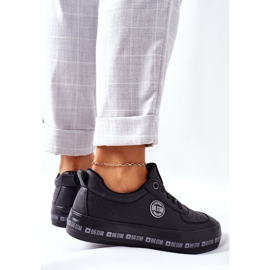 Sneakers in pelle sulla piattaforma Big Star II274074 nera nero 2