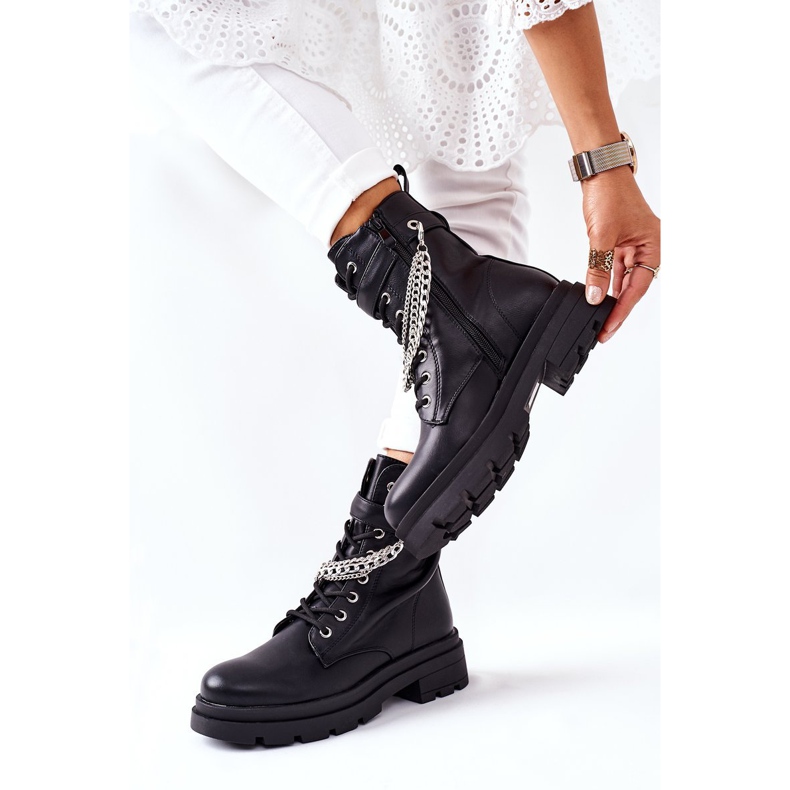 Stivali da lavoro neri con catena Midtown nero 2