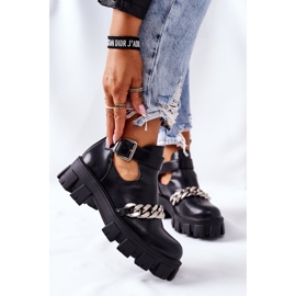 PS1 Stivali Tormento Neri Con Catena nero 2