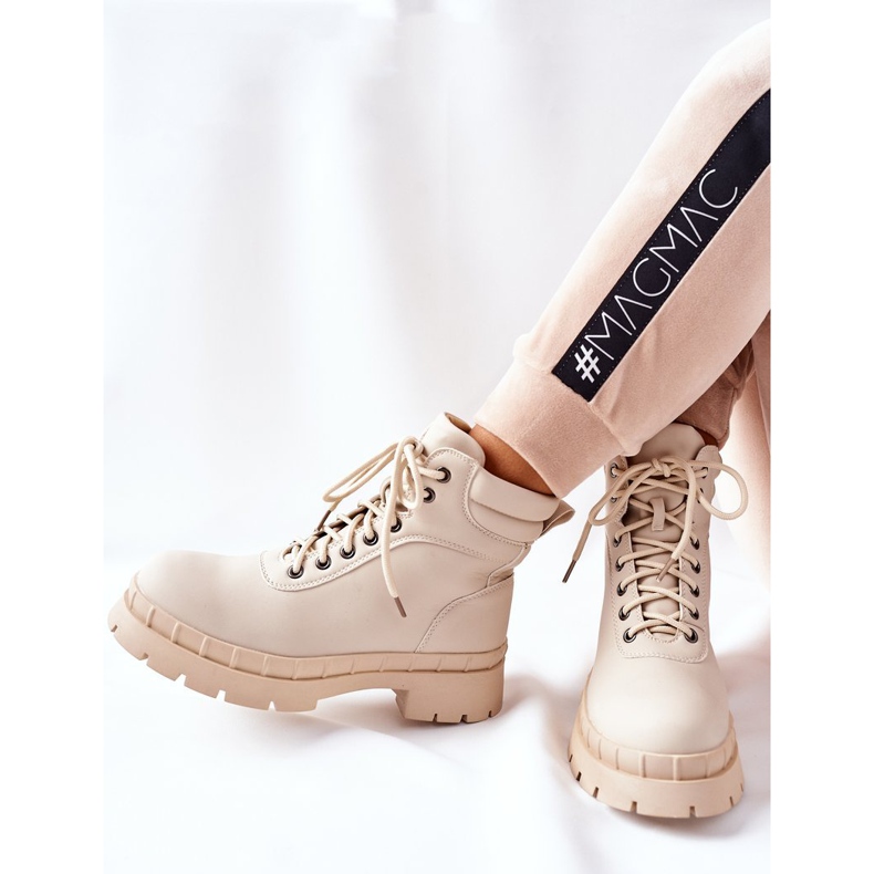 Big Star Stivali Timberki Traperki Beżowe Mustgrow beige 1