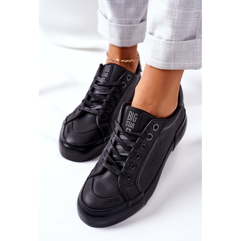 Sneakers da donna in pelle Big Star II274029 Nere nero 1
