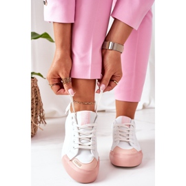 Sneakers da donna in pelle Big Star II274027 Bianco rosa 1