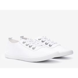 Classiche sneakers bianche con zirconi di Silisov bianco 1