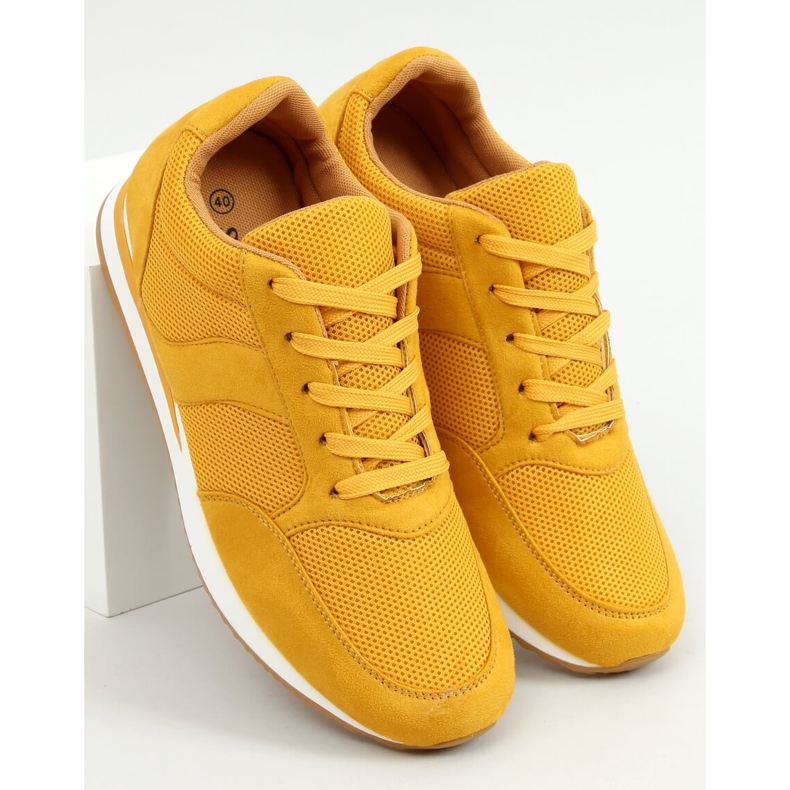 CZ-792 Scarpe sportive gialle miele giallo 1