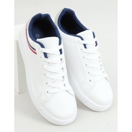 Sneakers bianche da donna B0-686 WHITE/RED bianca 1