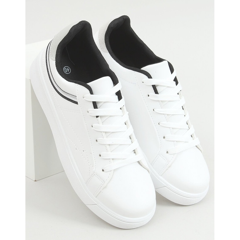 Sneakers da donna bianche B0-686 BIANCO/NERO 1