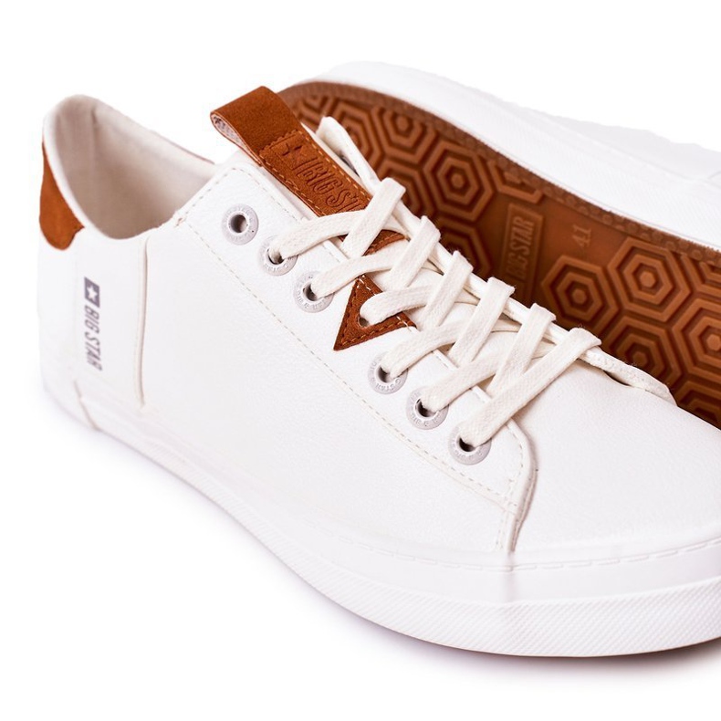 Sneakers da uomo in pelle Big Star GG174025 Bianco bianca 1