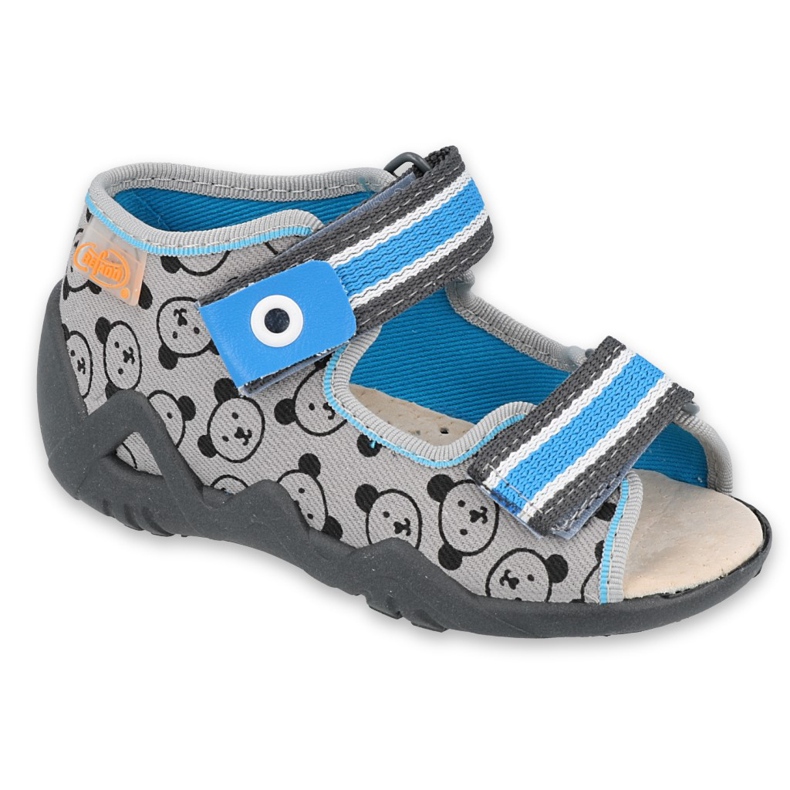 Scarpe da bambino Befado gialle 350P017 blu grigio 1
