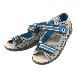 Scarpe da bambino Befado gialle 350P017 blu grigio 3