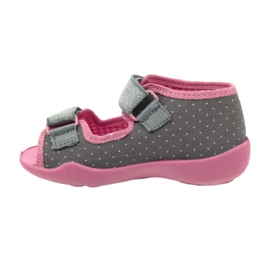 Scarpe per bambini Befado 242P082 rosa d'argento grigio 5