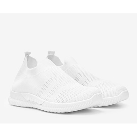 Scarpe sportive bianche slip-on infinity bianca 2