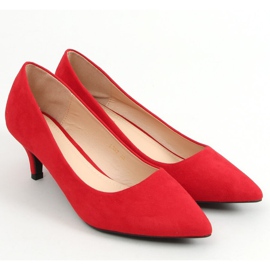 Tacchi a spillo rossi da donna con tacco basso L387 Red rosso 1