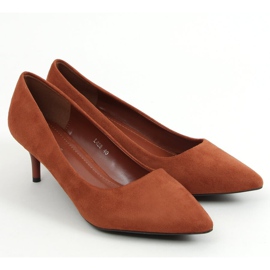 Décolleté con tacco basso marrone L428 Camel 1