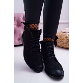 Stivali Donna Con Tacco Piatto Nabuk Nero Nicole 2420 2