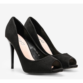 Décolleté nere su tacco Prima nero 1
