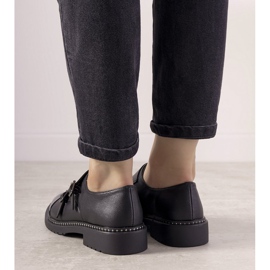 Scarpe slip-on nere con borchie GF-FD9 nero 1