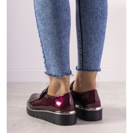 Slip on bordeaux con borchie GF-FD9 rosso 1