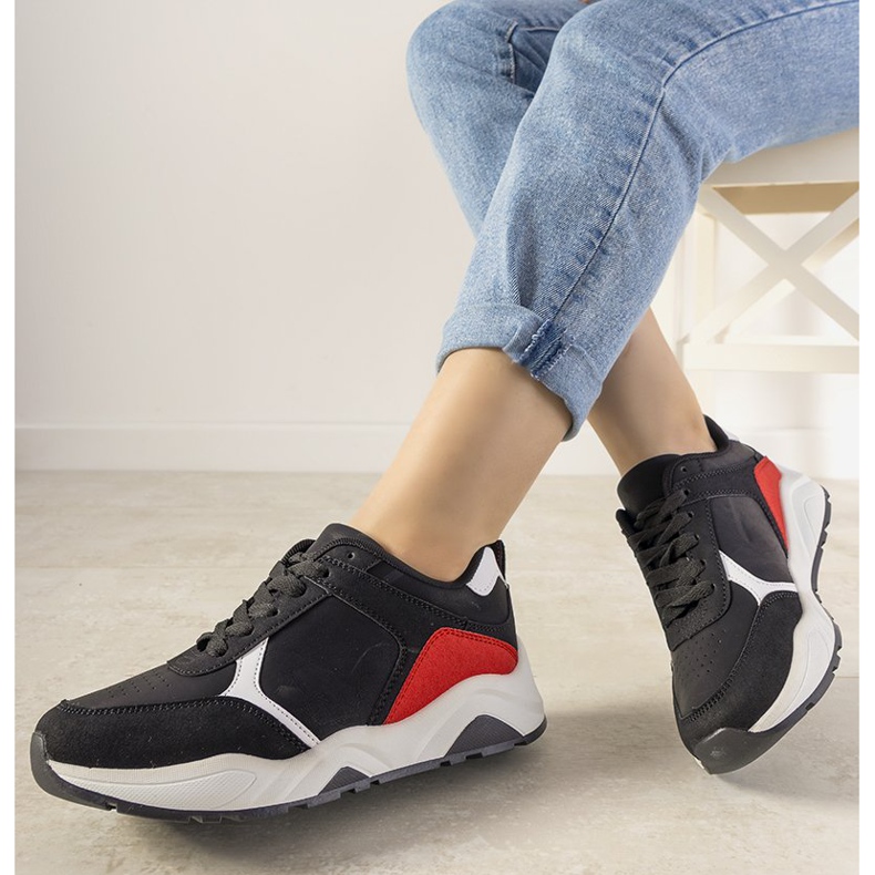 Sneakers nere con inserti Training rossi nero rosso 1