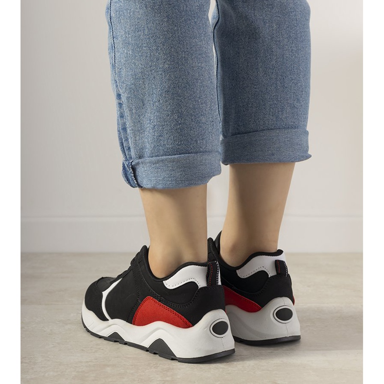 Sneakers nere con inserti Training rossi nero rosso 2